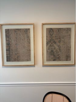Framed tapestry - set of 2