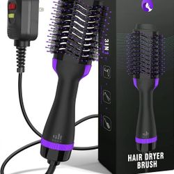 3 in 1 Hair Blow Dryer Hot Air Brush Styler Volumizer Purple