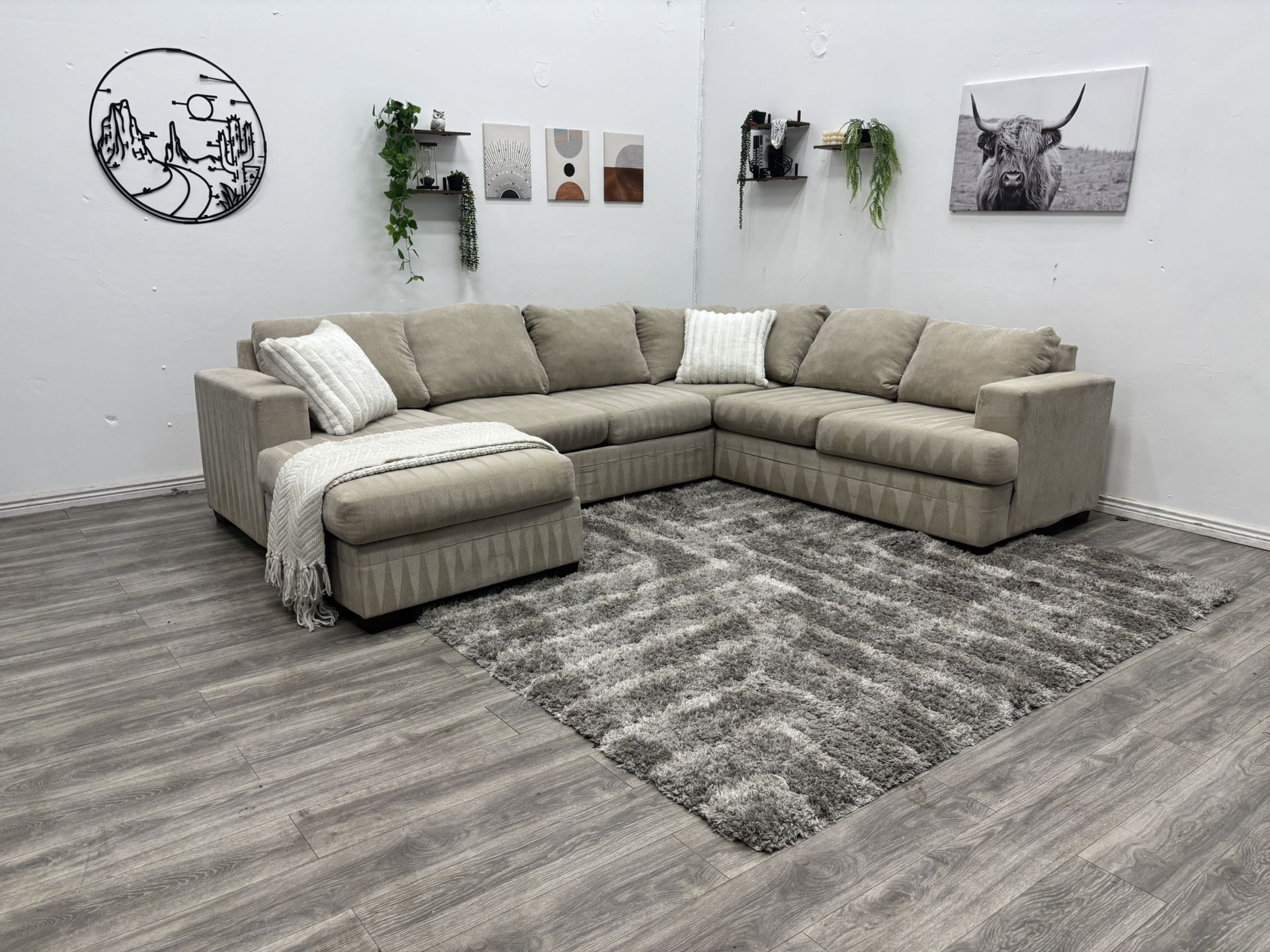 Cream Sectional Couch - Free Delivery