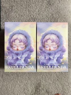 Brand New Limpressionnisme Skull panda Series Plush Doll Single Blind Box 