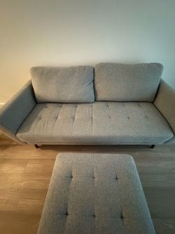 Almost brand new sofa and ottoman