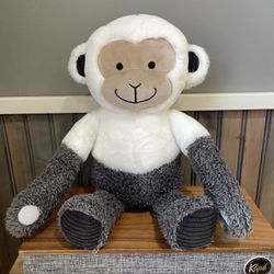Lambs & Ivy Jungle Party White/Gray Plush Monkey Stuffed Animal Toy - Charlie