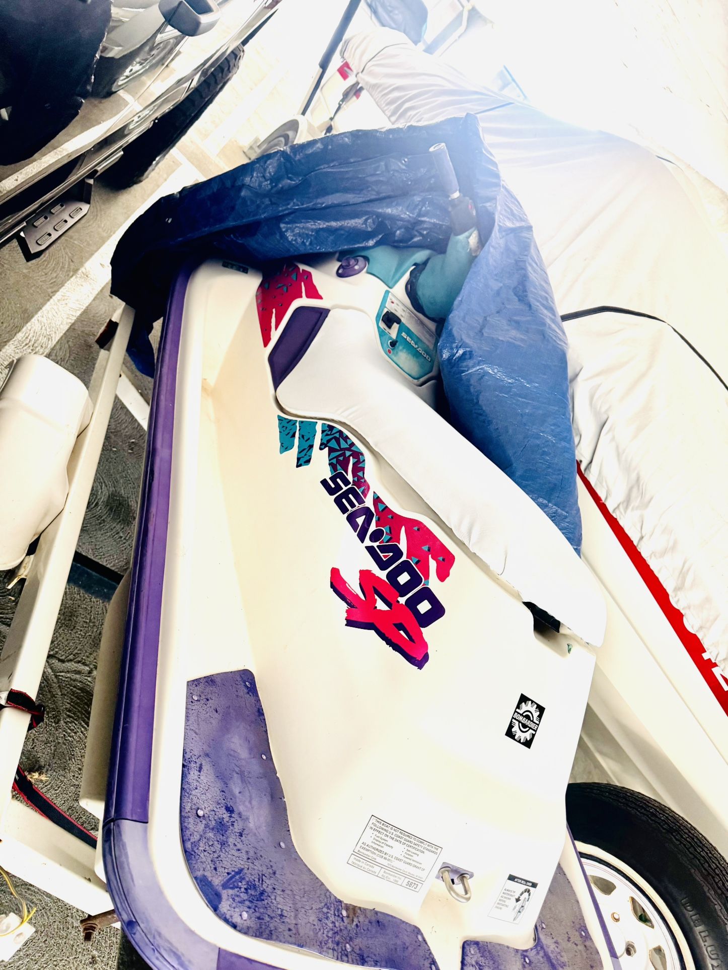 1995 Jet ski No Paperwork Starts And Runs Trailer Is Good With New Tires