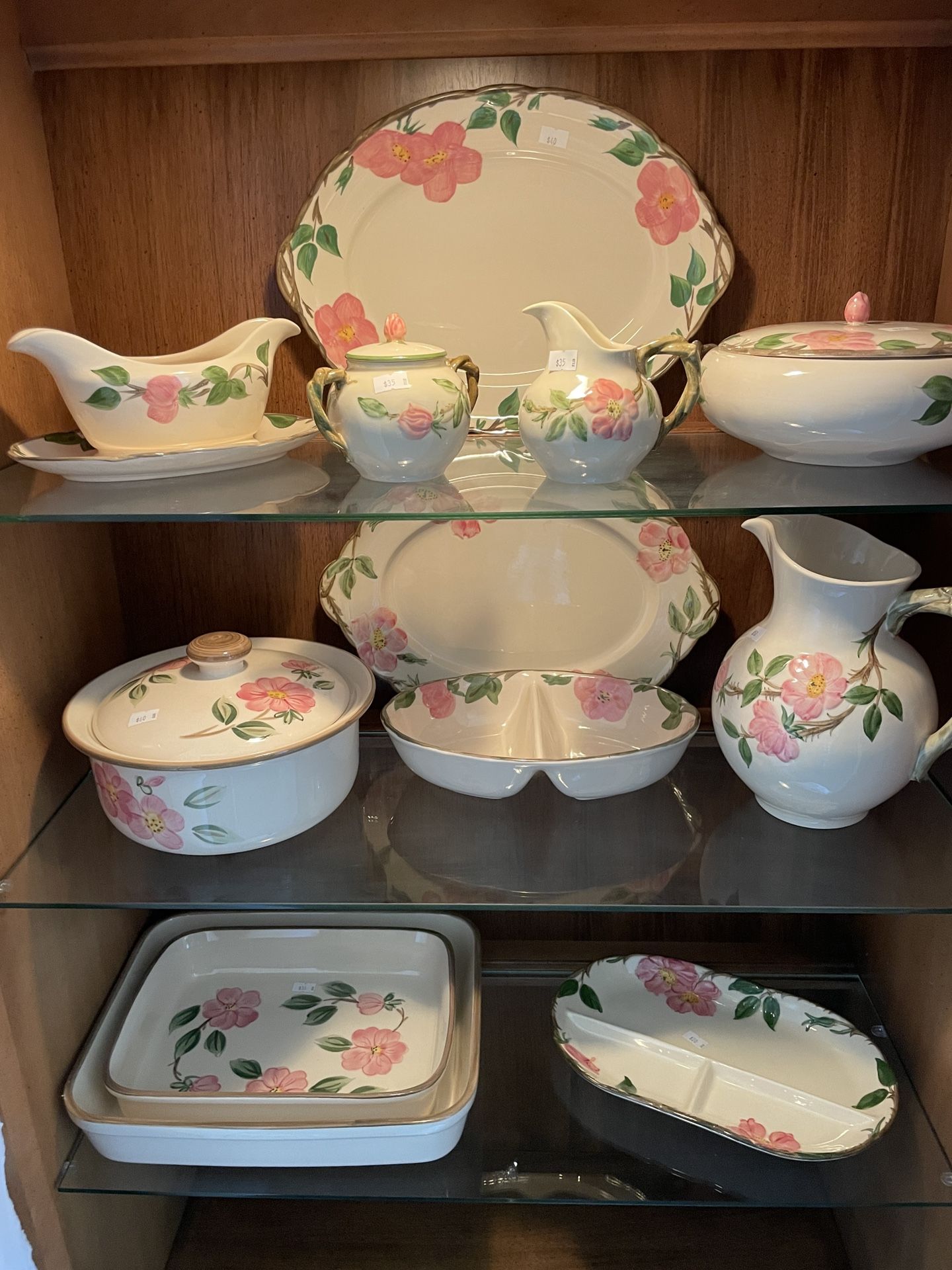 -25% Franciscan Dessert Rose Serving Pieces. Priced Individually. See Photos For Pricing