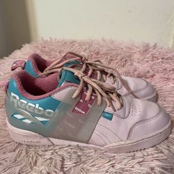 Reebok Workout Girls’ Junior Shoes Translucent Pink/Teal Size 6 (38)