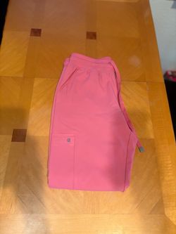 Pink Scrub Pants with Cargo Pocket