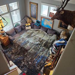 The Nourison Rhapsody Collection Seaglass Area Rug (Style: RH006 SEAGL) in the