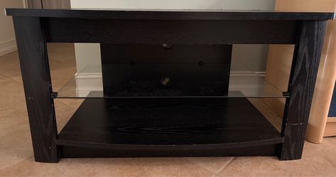 TV stand with glass shelf