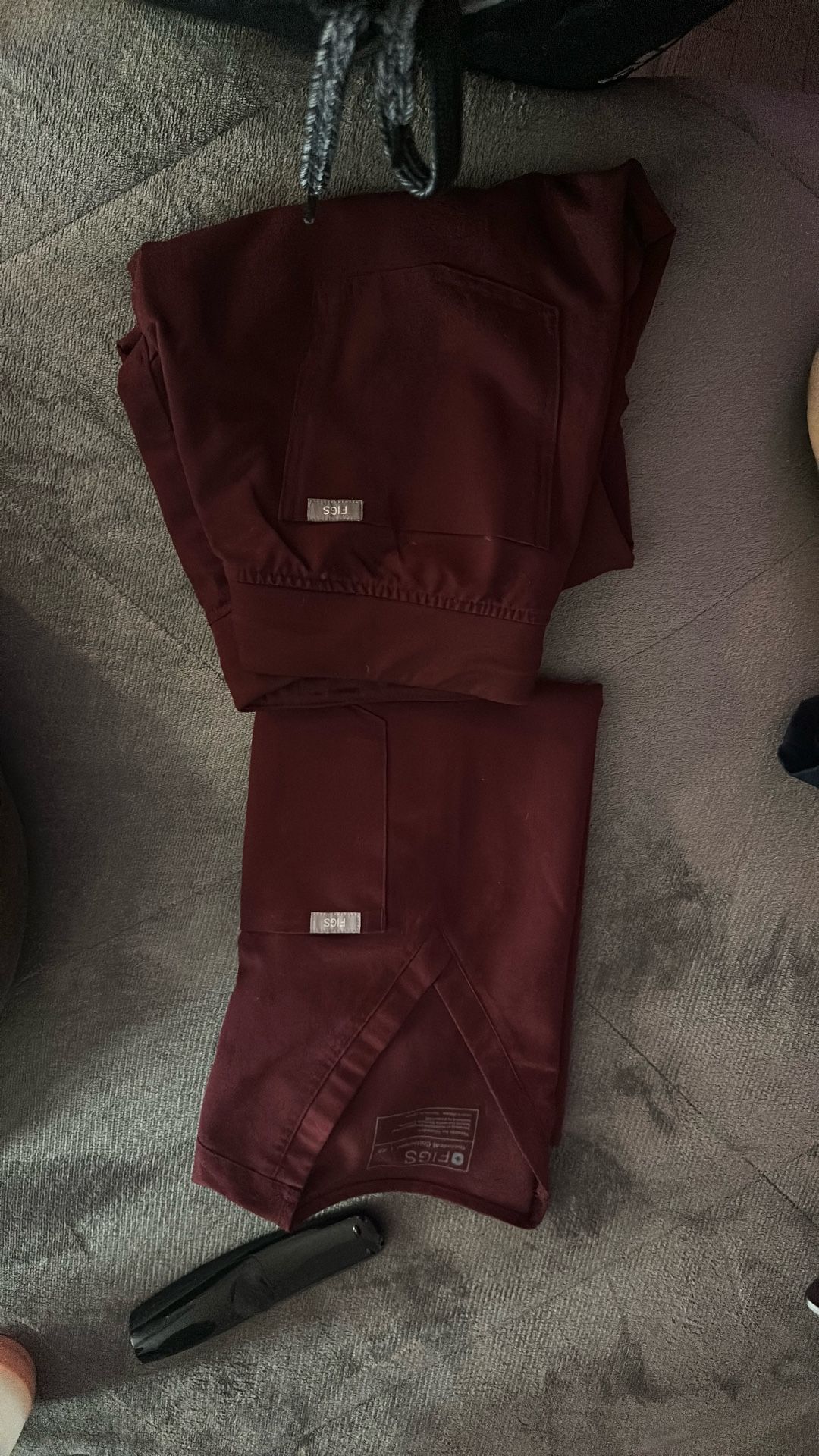 Figs Scrub Set Burgundy XS 