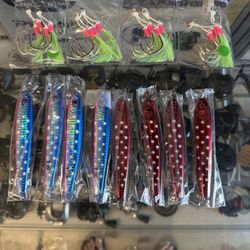 Tungsten 250g Salt Water Fishing  Jigs. Price Is Each Assist Hook Included. 