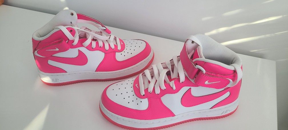 Nike Air Force Mid GS 518218 116 Youth Size 5Y White Hyper