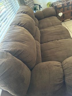 Brown Fabric Sofa Couch