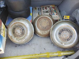 3 PACKARD HUB CAPS