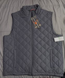 HAWKE&CO Pro Performance Gray Quilted Vest Large