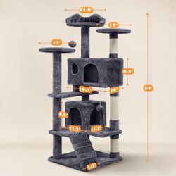 Yaheetech 54 Inch Cat Tree ( “The furniture is not assembled yet; it is still in separate pieces.”) 
