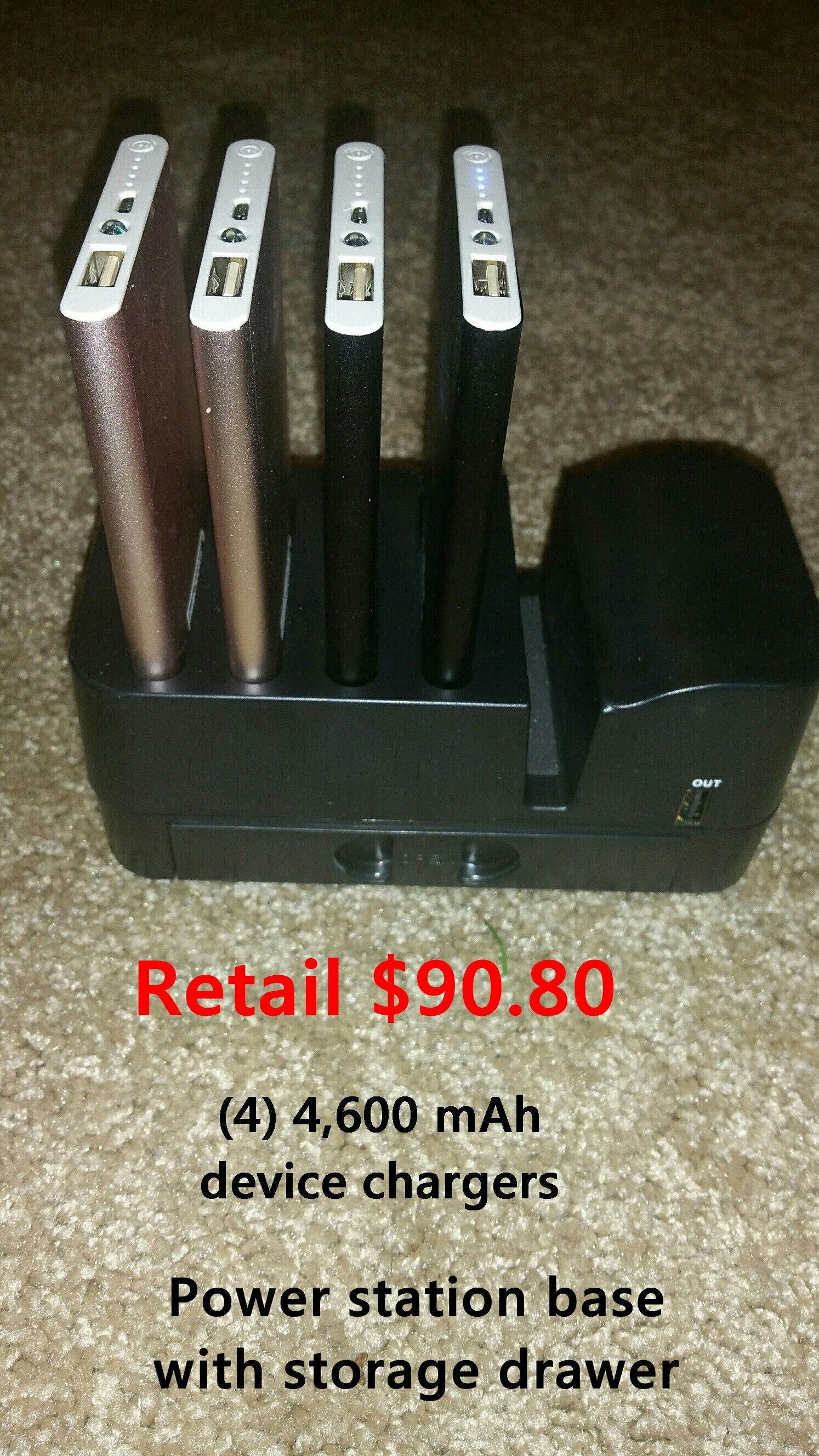 New 4,600 mAh Cell Ipad Chargers 4 pk