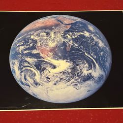 Earth As Seen From Outer Space 1980 Impact Florida Laser Art Print