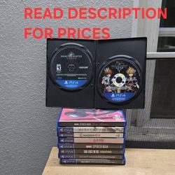 PS4 GAMES, READ DESCRIPTION FOR PRICES AND AVAILABILITY, GOOD CONDITION