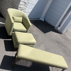 Single Sofa + Footrest+ Bench 