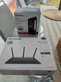 Netgear AC1750 Router & CM1000 Modem Bundle