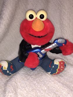 Tyco Sesame Street Rock N Roll Elmo Toy Plush 1998 Guitar Playing Elmo WORKING!