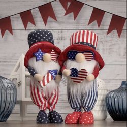 Patriotic Gnome in Top Hat - 12.25"