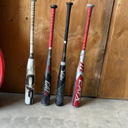 -8 Baseball Bats And One Usssa. Sold Separately