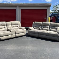 Sofa / Couch Set W Recliners 