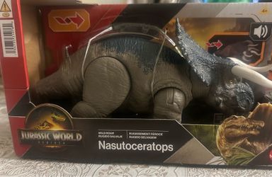 Jurassic World Rebirth Wild Roar Nasutoceratops JGC81 by Mattel  2025. New!