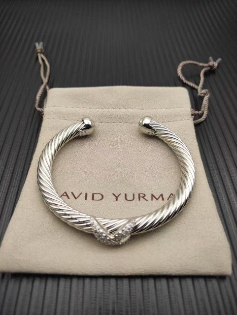 David Yurman silver diamond bracelet