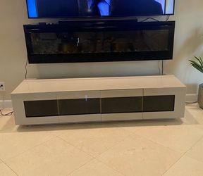 Gray acrylic console