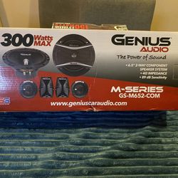 New 6.5" Genius Audio Component Car Speakers 