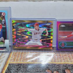 Angels Numbered Baseball Cards Mint Condition  Topps Bowman 