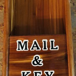 Maple Wood Mail & Key Organizer - Never Misplace keys Again