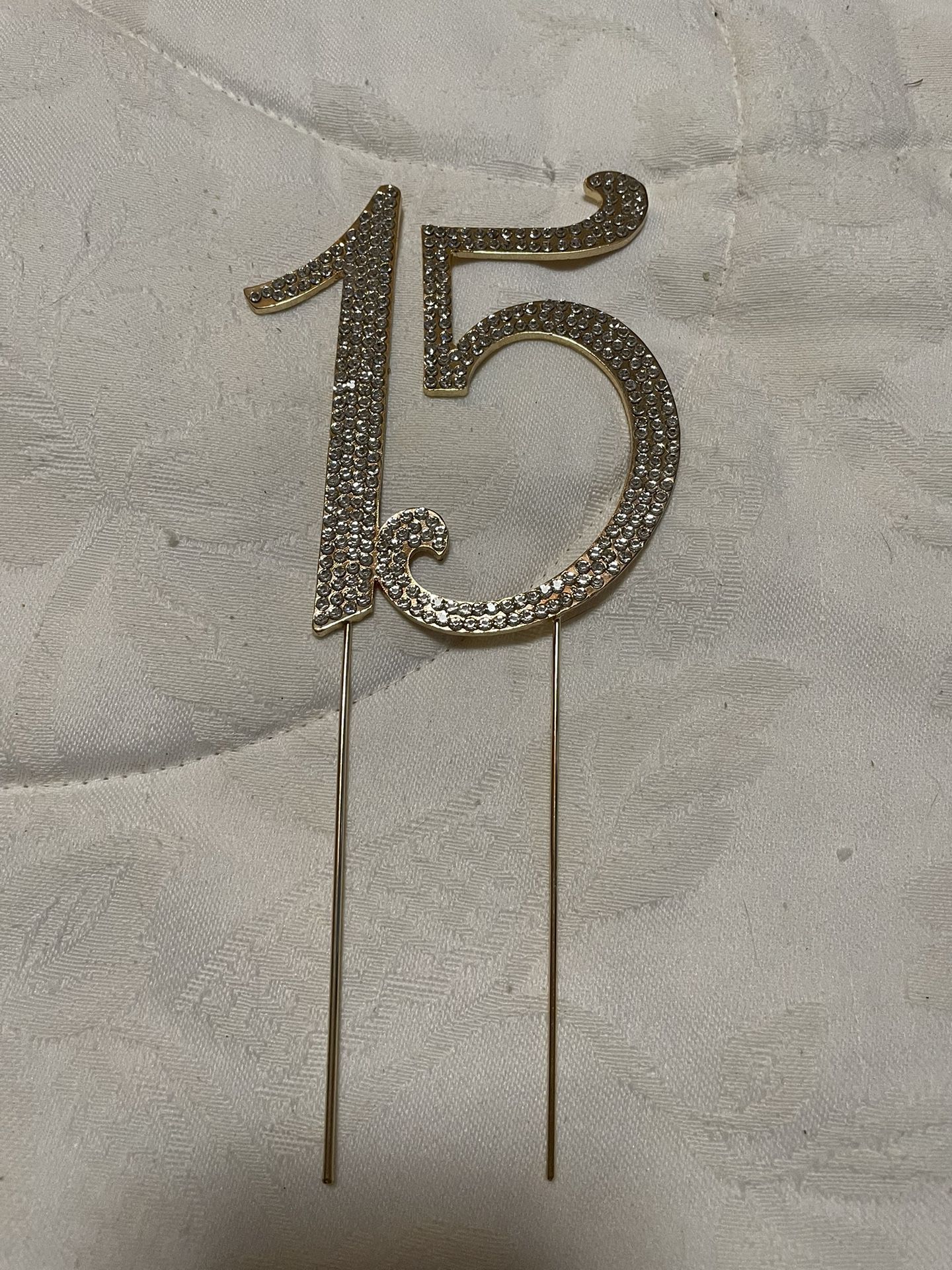 Cake topper Gold With Rhinestones 15