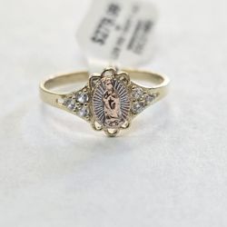 10kt Gold Virgin Mary Ring