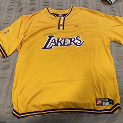 Vintage Nike Lakers on court shooting shirt from circa 1999