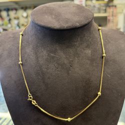 14KT Box Chain W/ Ball Design 37333-5