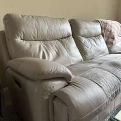 3 Piece Leather Recliner Couch 