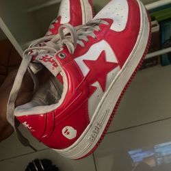 Red Bape Shoes (8.5) There Pretty Dirty