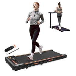 AIRHOT Walking Pad, 2 in 1 Under Desk Treadmill of Compact Space, 2.5HP Quiet Desk Treadmill with Remote Control & LED Display, Portable Treadmill for