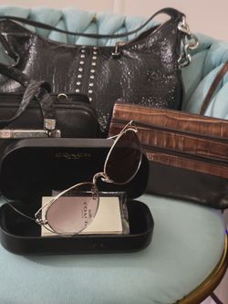 Authentic Michael Kors studded patent leather shoulder bag