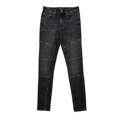 Elwood Black Biker Skinny Jeans