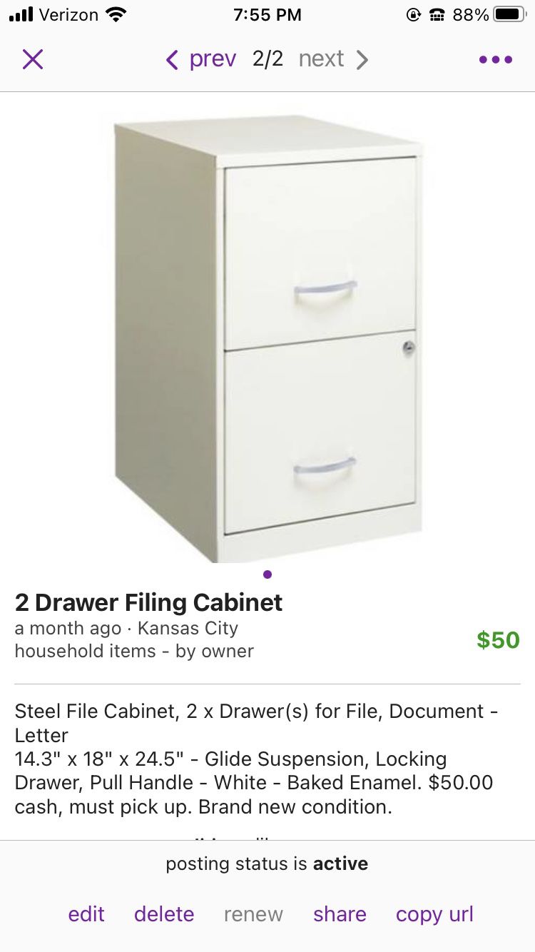 Filing Cabinet for Sale 