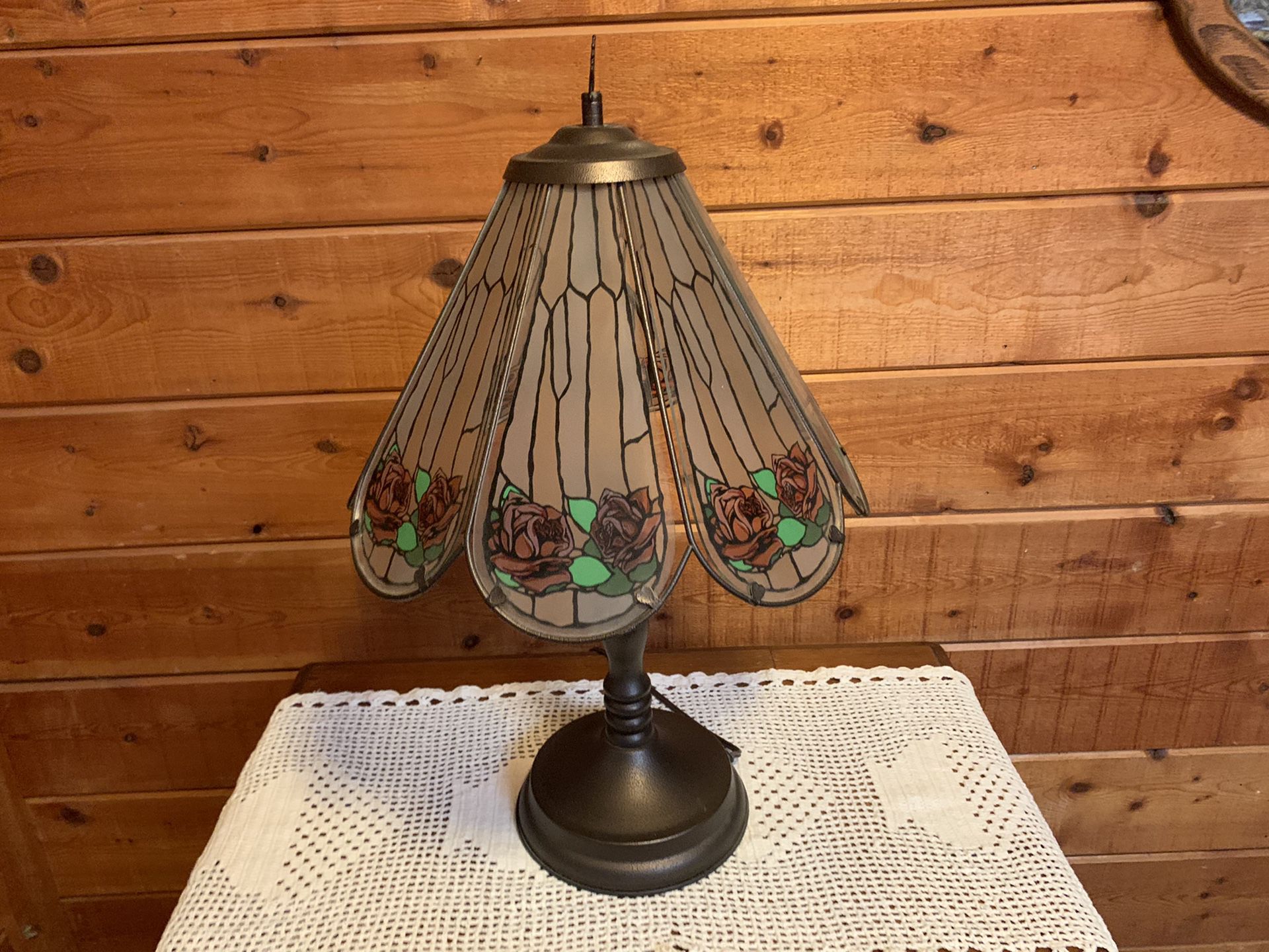 Vintage stain glass lamp