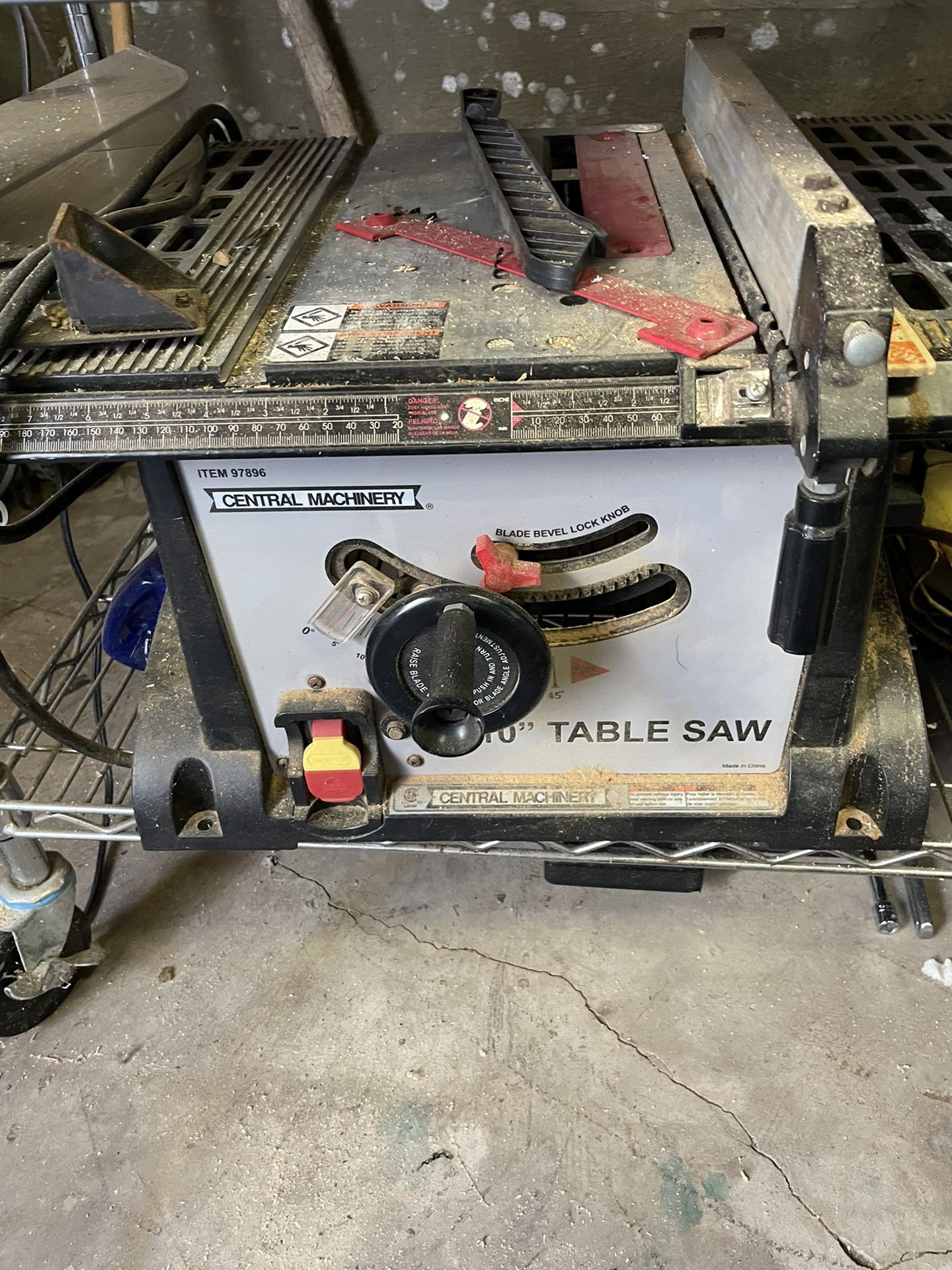 Central Machinery 10” Table Saw Model 97896
