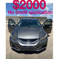 2013 Honda Civic No Credit Application