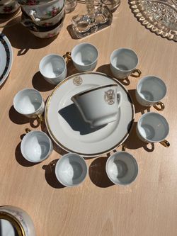 Vintage US coast geodetic survey tea set