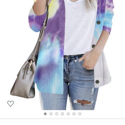 Brand New Tie Dye Cardigan Size Medium
