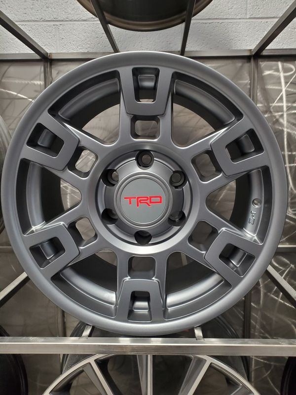 17x9 6x139 et0 gunmetal TRD pro replica wheels fits 4runner fj
